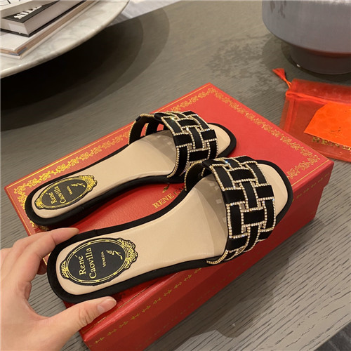 rene caovilla flat slippers
