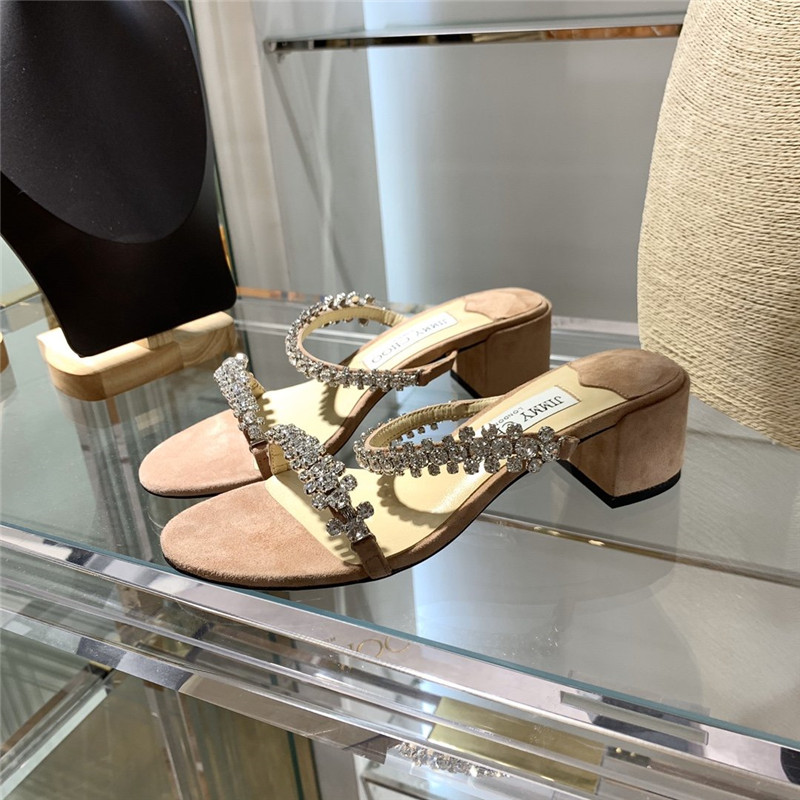 J1m*y Ch00 Pearl Heels Dupe Rhinestone Low Heel Sandals