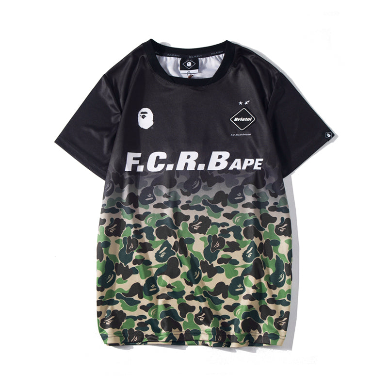 Bape x FCRB T Shirt Bape Camo Gradient Cotton Tee 1361