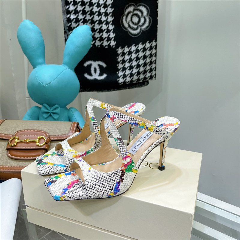 J1m*y Ch00 heeled satin sandals