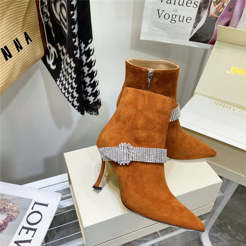 J1m*y Ch00 high heel short boots