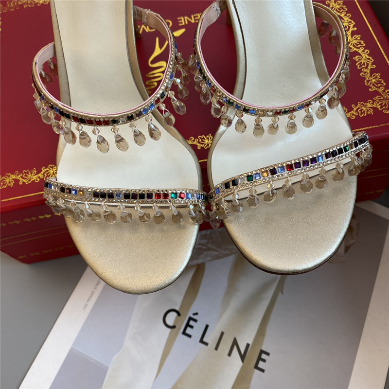 Rene Caovilla Dupe Classic snake wrap sandals