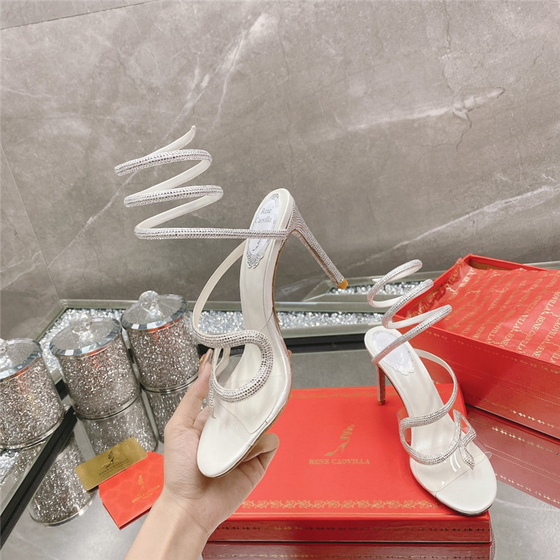 Rene Caovilla Heels Dupe snake crystal high heel sandals