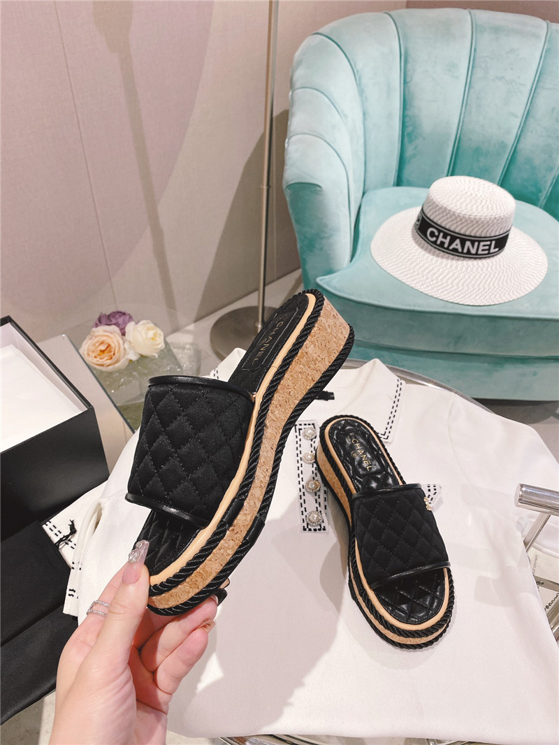 Ch**el flat platform slippers