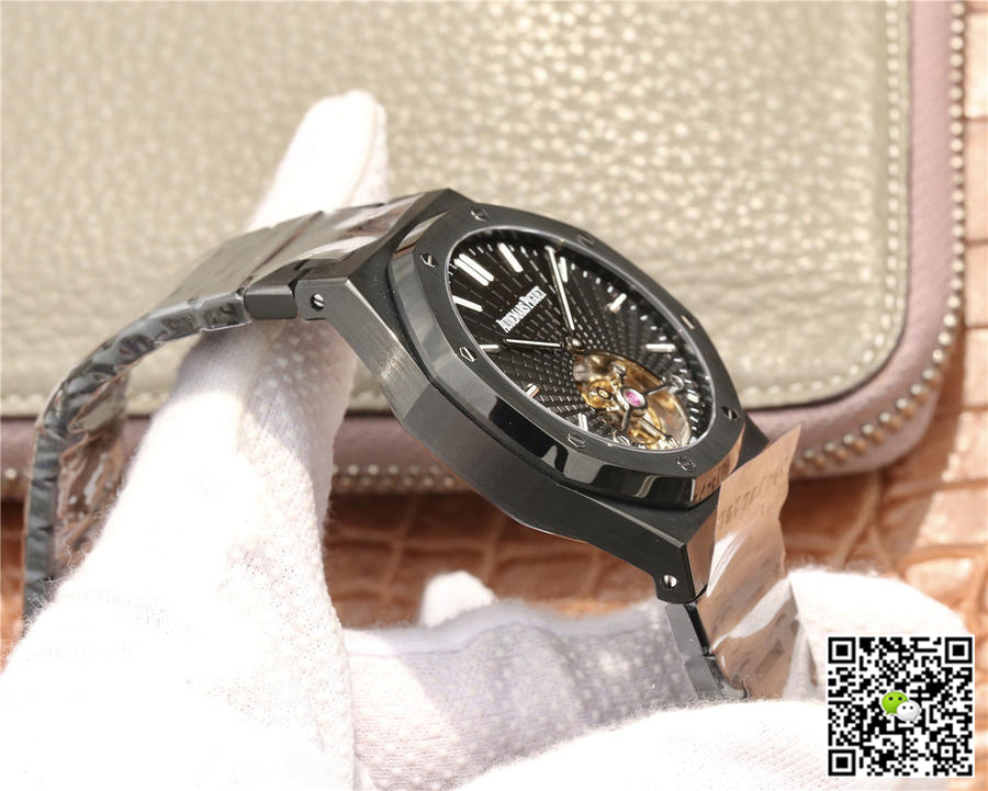 Replica Audemars P1g*et Royal Oak Tourbillon 26522CE.OO.1225CE.01 1:1 Best Edition R8 Factory Black Ceramic