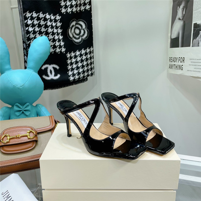 J1m*y Ch00 heeled satin sandals