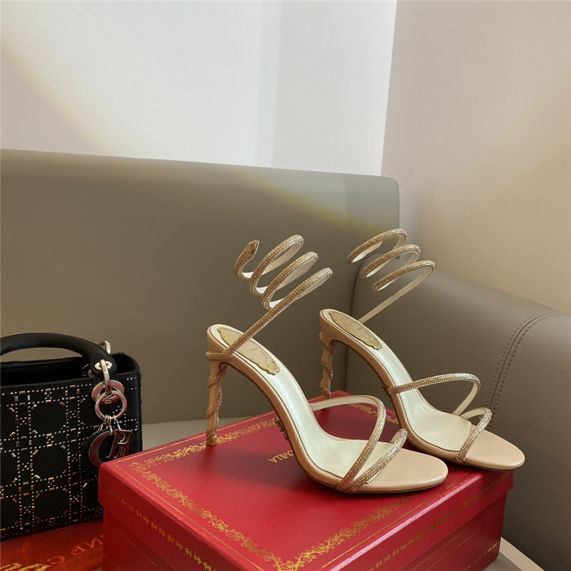Rene Caovilla Dupe Snake Band Sandals