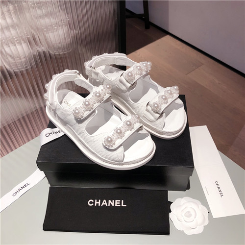 Ch**el flat sandals womens