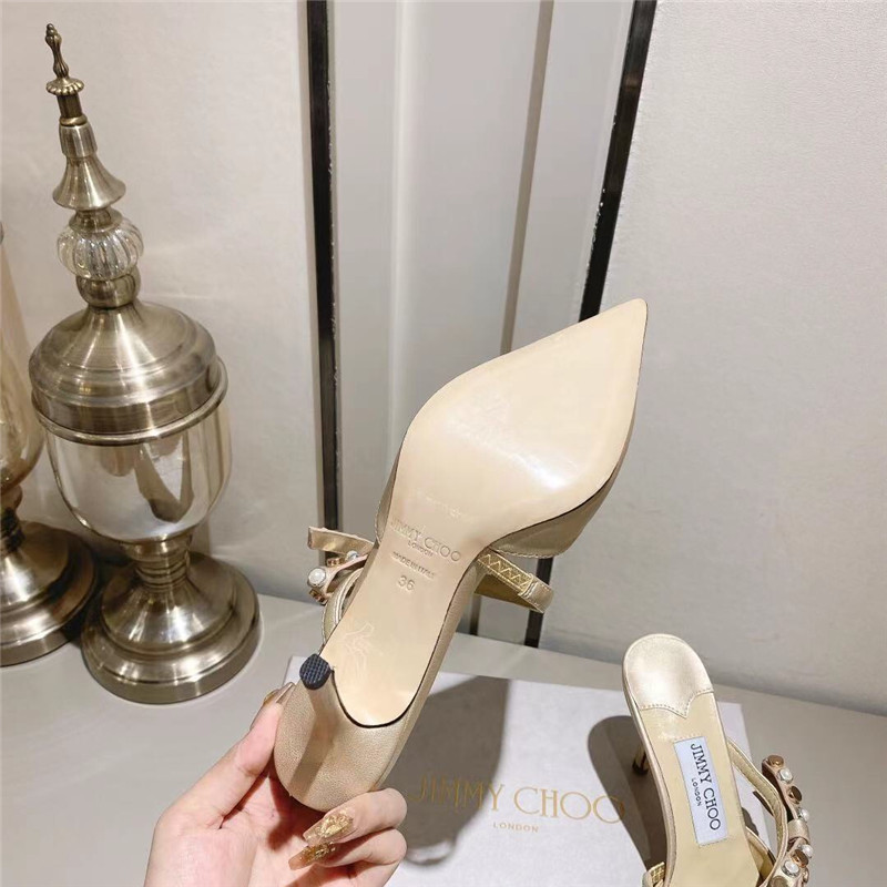 J1m*y Ch00 bow heels dupe Bow High Heel Sandals Slippers
