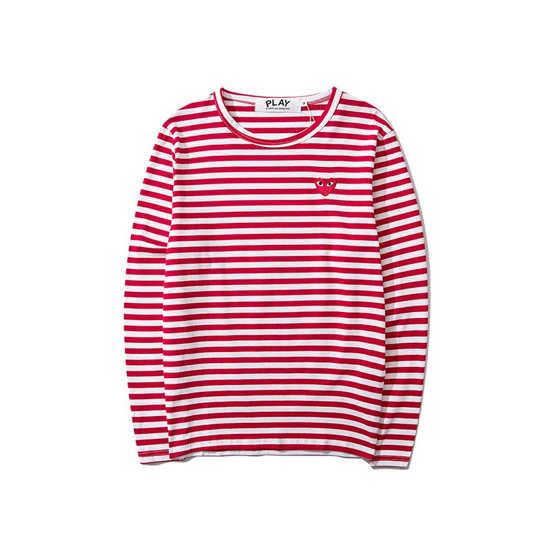 COMME DES GARCONS CDG PLAY Stripe Classical Long Sleeve Shirts