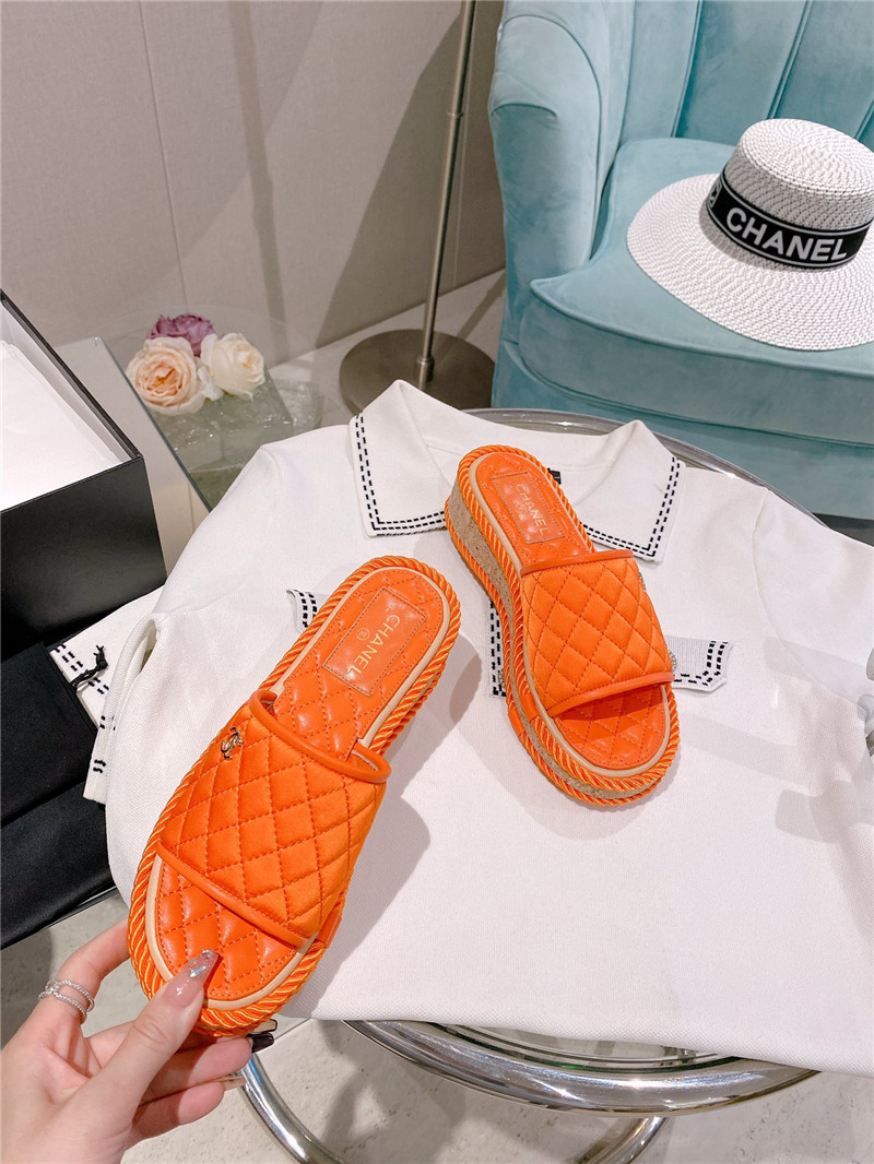 Ch**el flat platform slippers