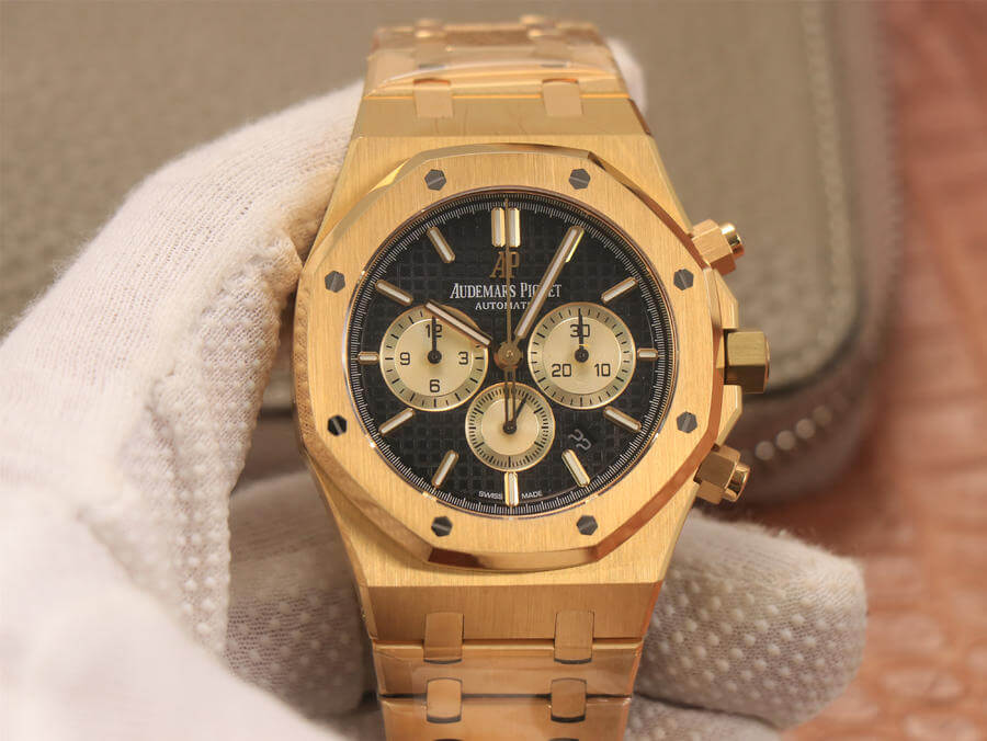 Replica Audemars P1g*et Royal Oak Chronograph 26331 1:1 Best Edition OM Factory V2 Yellow Gold