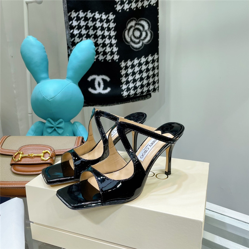 J1m*y Ch00 heeled satin sandals