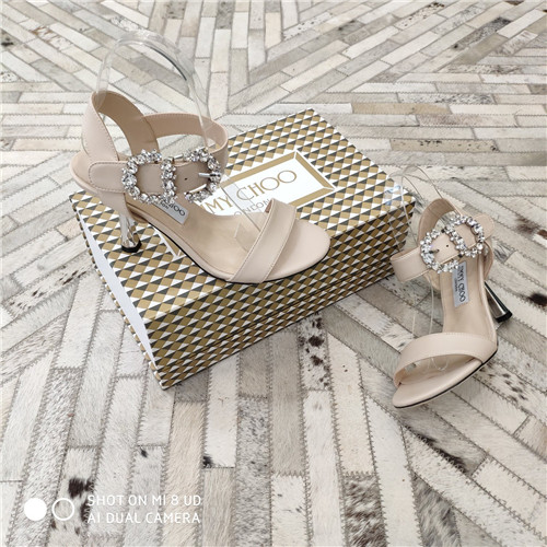 J1m*y Ch00 crystal high heel sandals