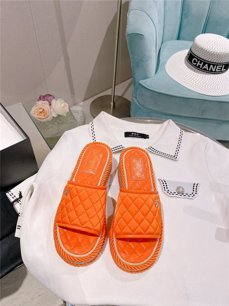 Ch**el flat platform slippers