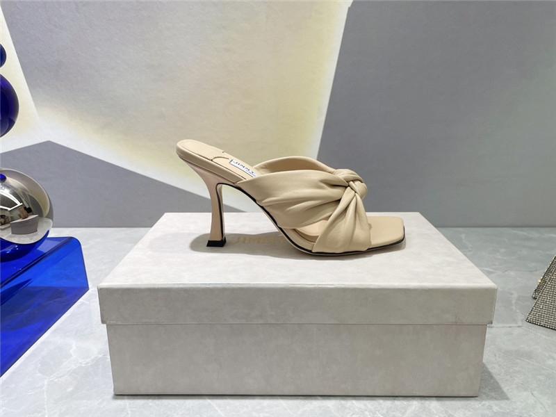 J1m*y Ch00 bow heels dupe square toe bow sandals