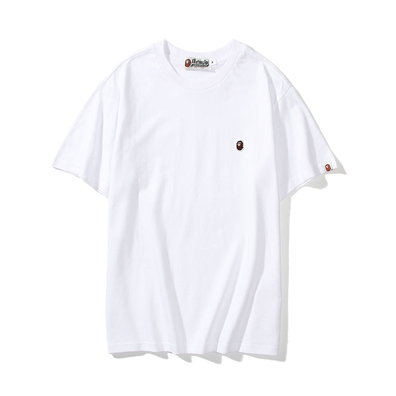 Bape Embroidered Ape Head Classic Cotton T Shirt 5083