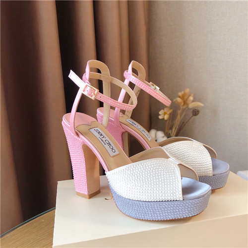 J1m*y Ch00 pearl  block heels