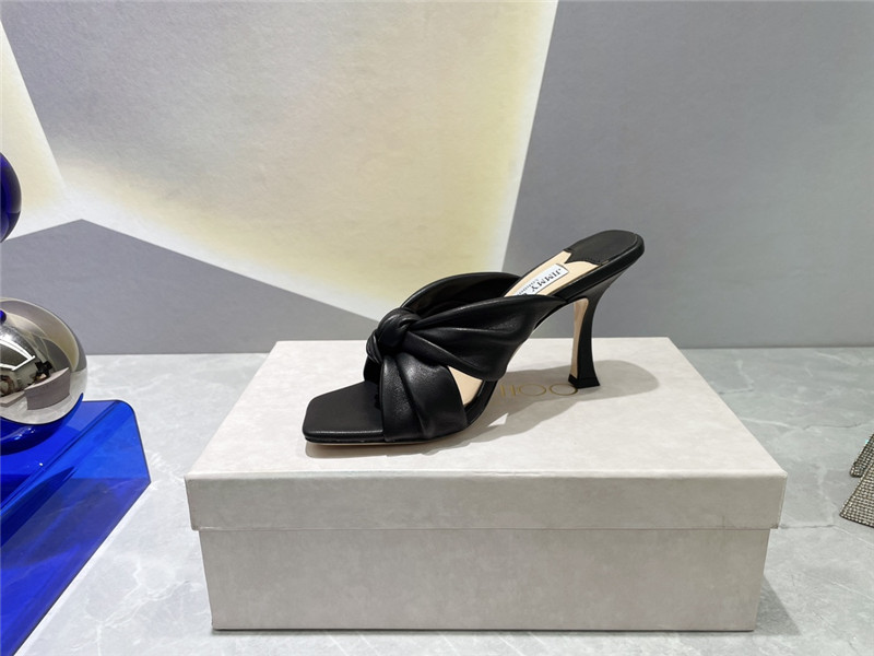 J1m*y Ch00 bow heels dupe square toe bow sandals