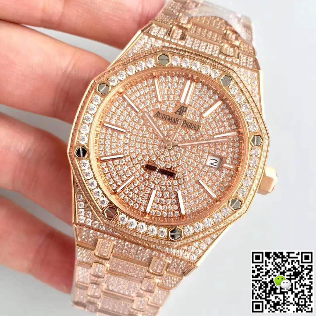 Audemars P1g*et Replica 1:1 Best Edition Swiss ETA3120 Rose Gold D1am0nd Dial