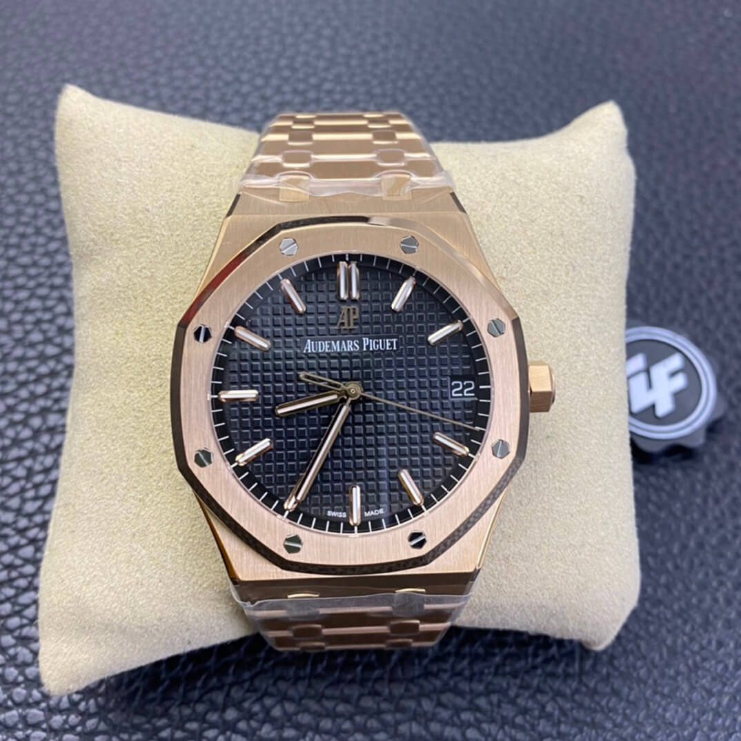 Replica Audemars P1g*et Royal Oak 15500OR.OO.1220OR.01 1:1 Best Edition ZF Factory Black Dial