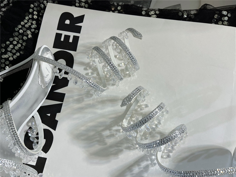 rene caovilla cleo chandelier satin sandals