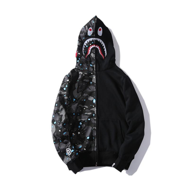 Bape Shark Camo Full Zip Hoodie