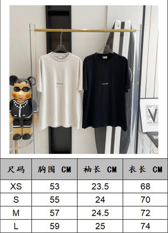 2022ss Sa1nt Lau*nt T Shirt
