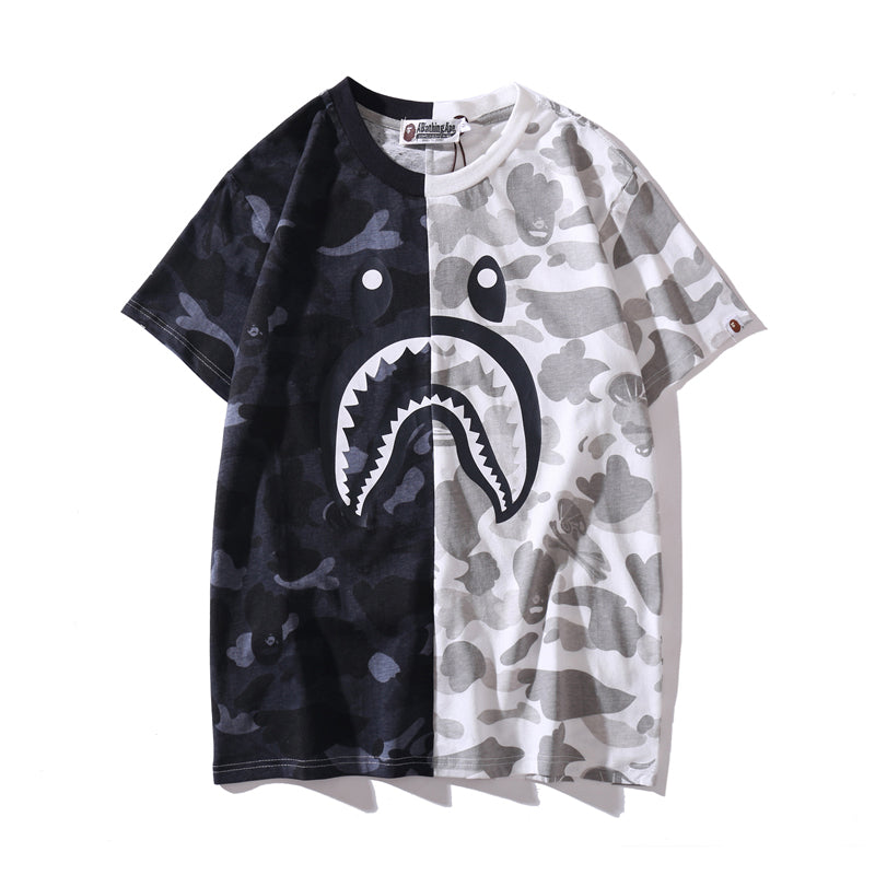 Bape Shark T Shirt Bape Camo Skull Cotton Tee 1518