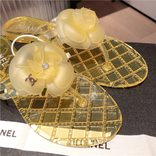 Ch**el Flat Dupes transparent sandals