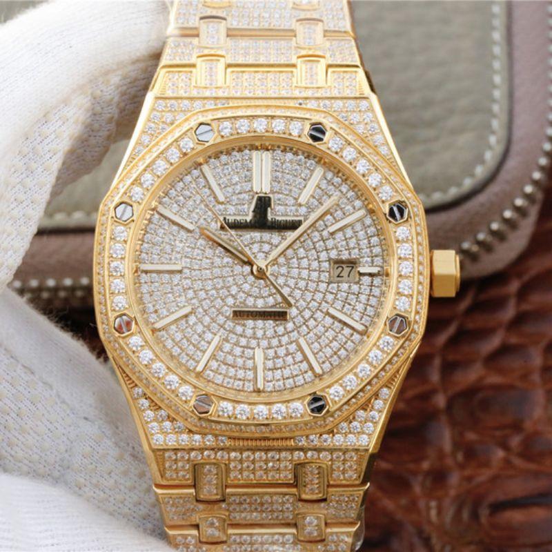 Replica Audemars P1g*et Royal Oak 15400.OR01 1:1 Best Edition Swiss ETA3120 White D1am0nd Dial