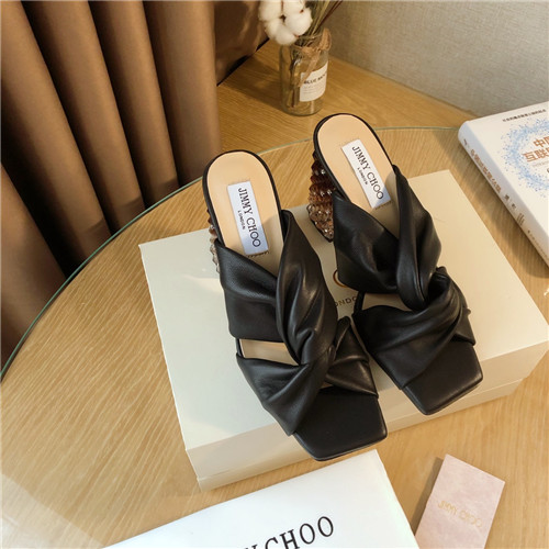 J1m*y Ch00 block heels slippers