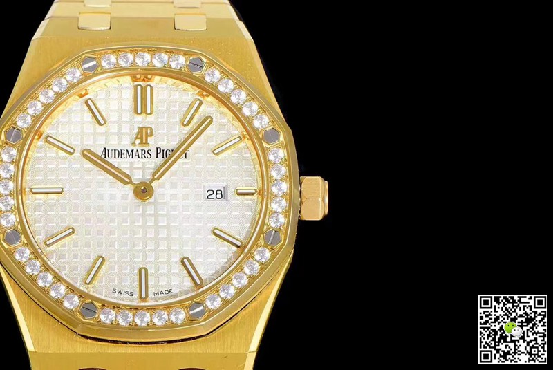 Replica Audemars P1g*et Royal Oak 67651BA.ZZ.1261BA.01 1:1 Best Edition JF Factory Yellow Gold D1am0nd Swiss Quartz