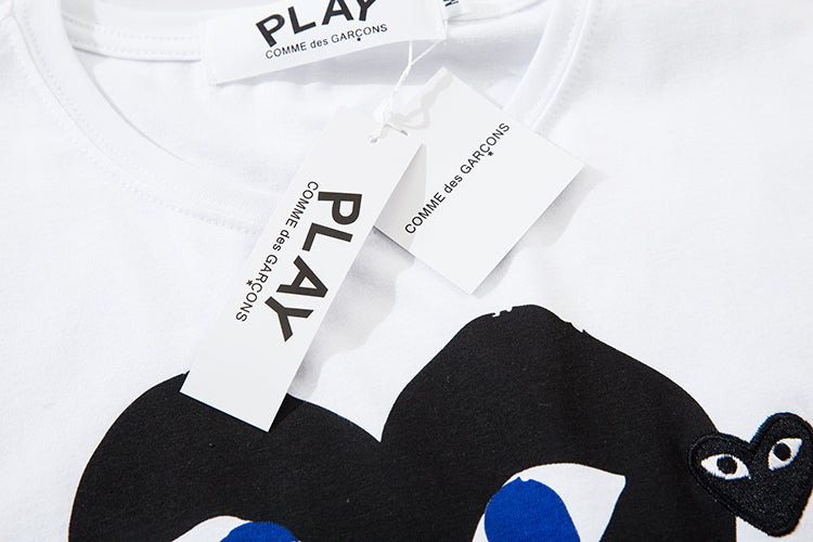 Comme Des Garcons Play Double Heart T Shirt 2303