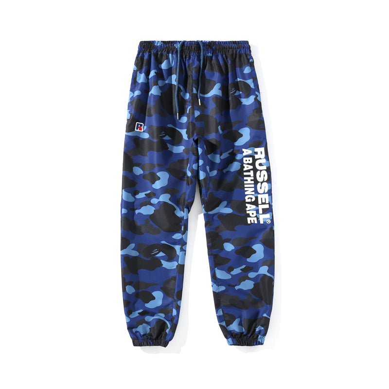 BAPE x RUSSELL ATHLETIC Track Pants Sweatpants Blue Red HDCP8792