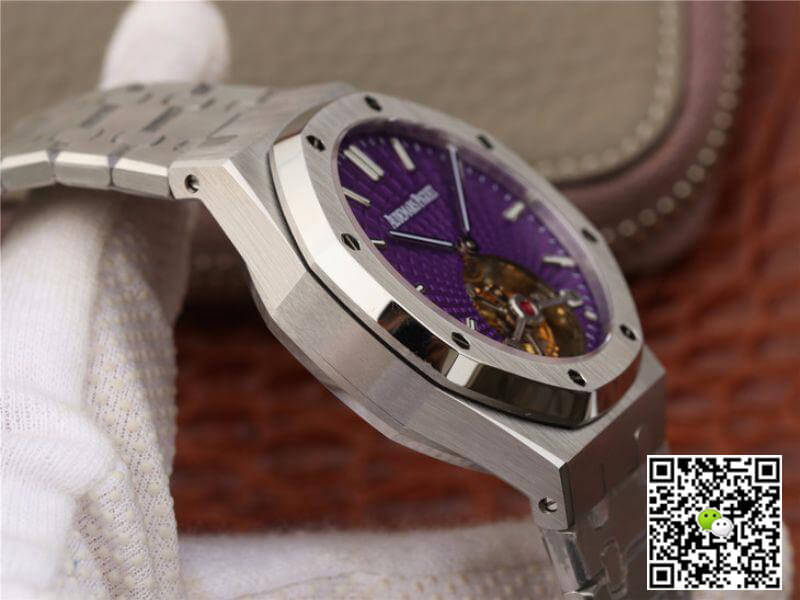 Replica Audemars P1g*et Royal Oak Tourbillon 26522ST.OO.1220ST.01 R8 Factory 1:1 Best Edition Swiss Tourbillon Purple Dial