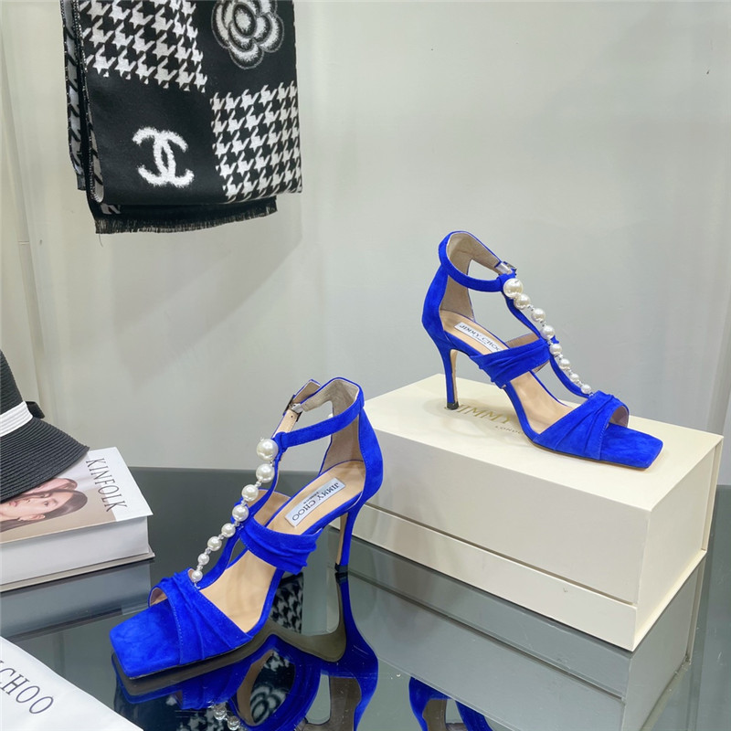 J1m*y Ch00 pearl heel sandals