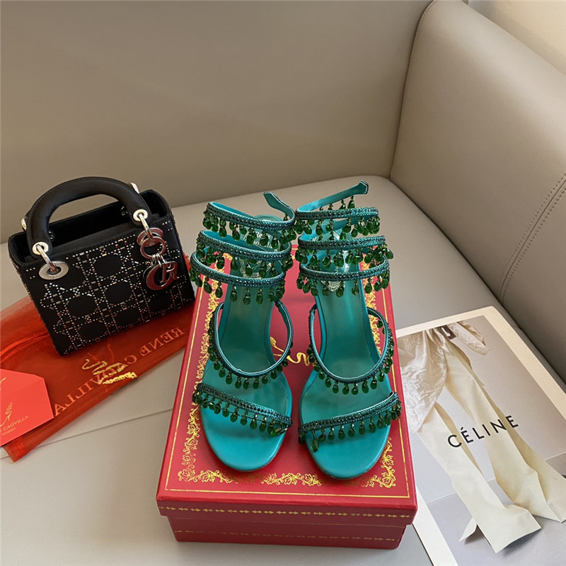 Rene Caovilla Classic Snake Wrap Sandals