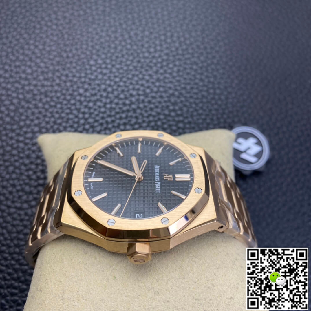 Replica Audemars P1g*et Royal Oak 15500OR.OO.1220OR.01 1:1 Best Edition ZF Factory Black Dial