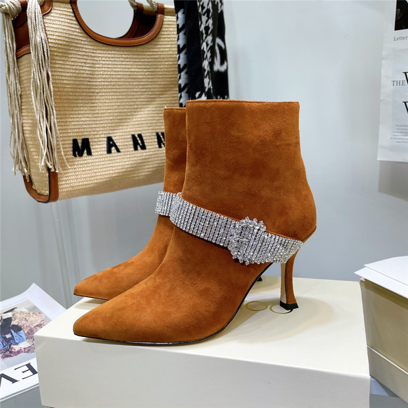 J1m*y Ch00 high heel short boots