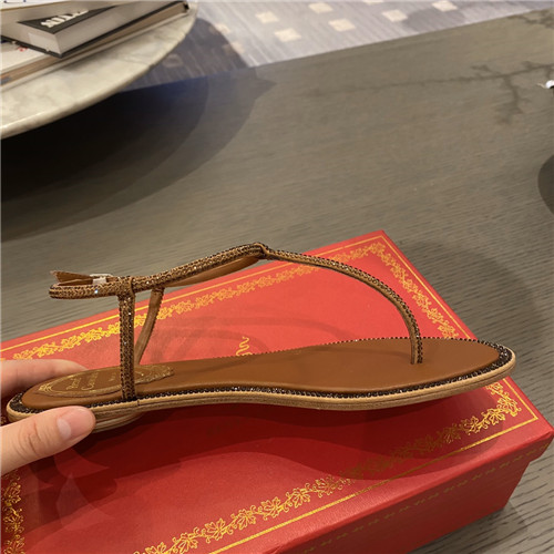 rene caovilla flat sandals