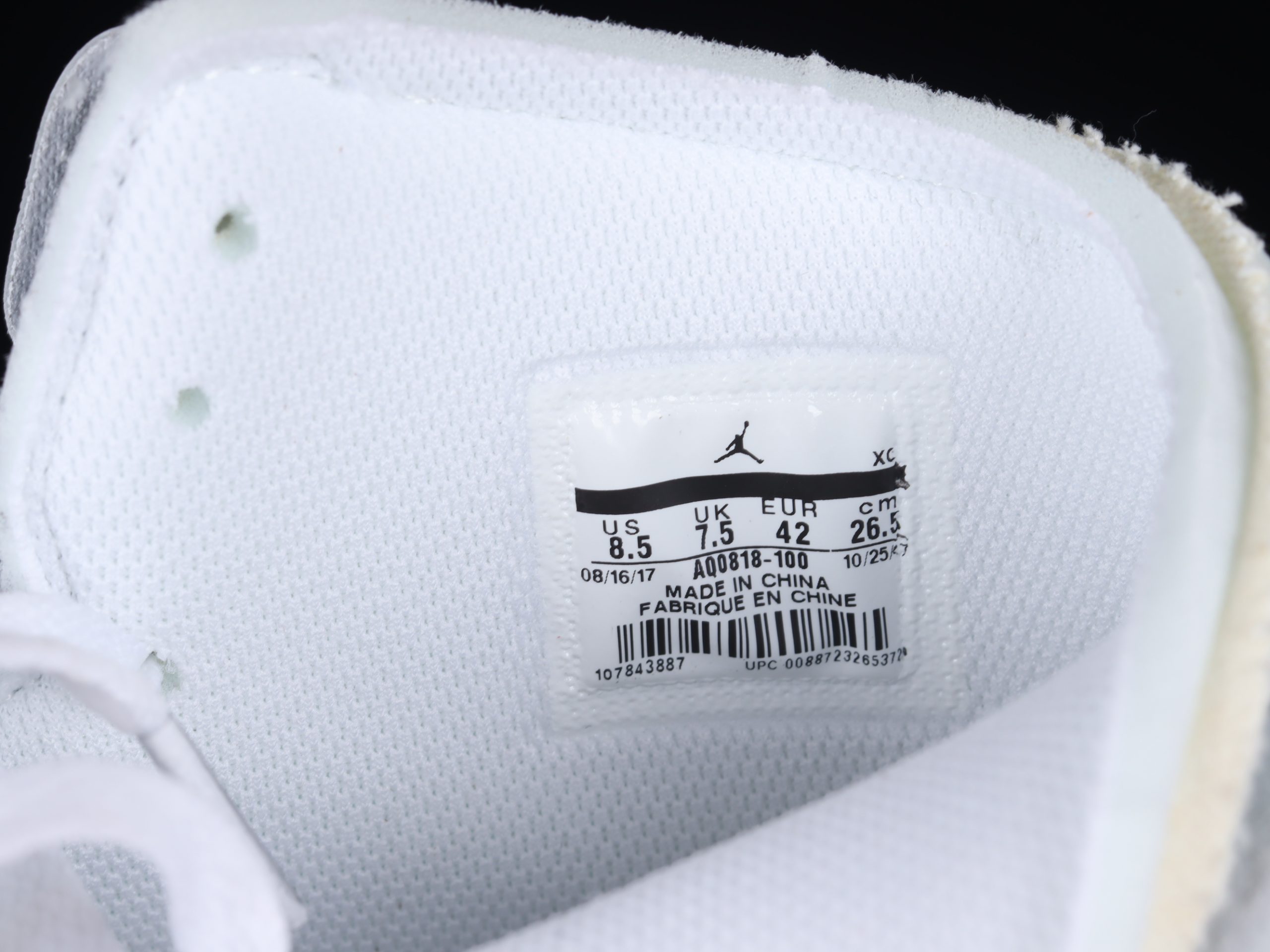 Jordan 1 Retro High Off-White White Extended Size
