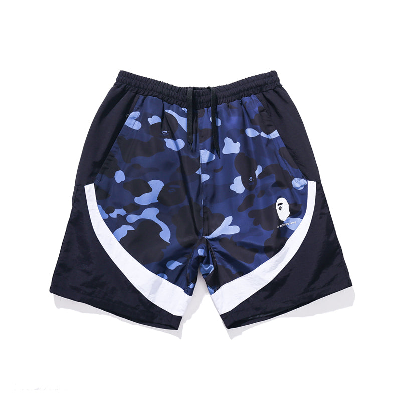 BAPE APE Shorts Camo Blue Red Black Pants HDCP8710