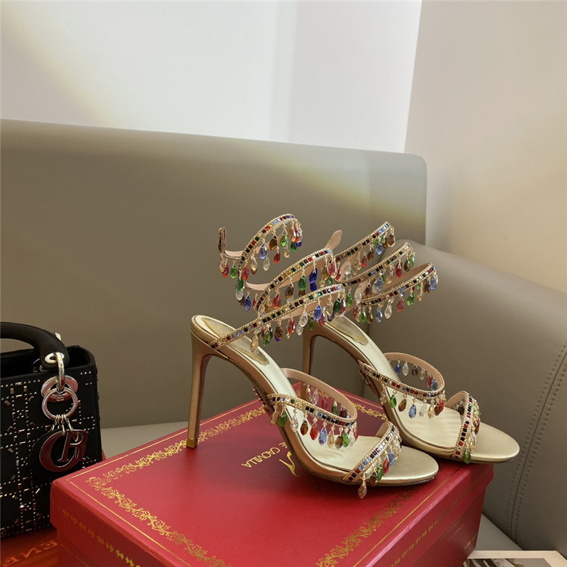Rene Caovilla Dupe Classic snake wrap sandals