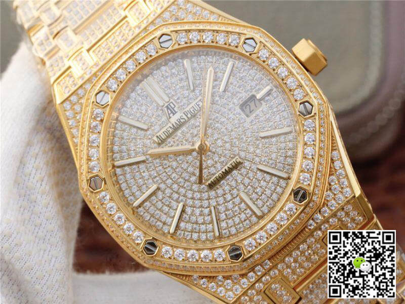 Replica Audemars P1g*et Royal Oak 15400.OR01 1:1 Best Edition Swiss ETA3120 White D1am0nd Dial