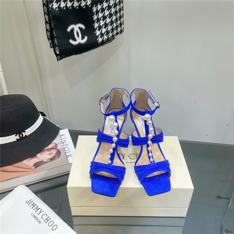 J1m*y Ch00 pearl heel sandals