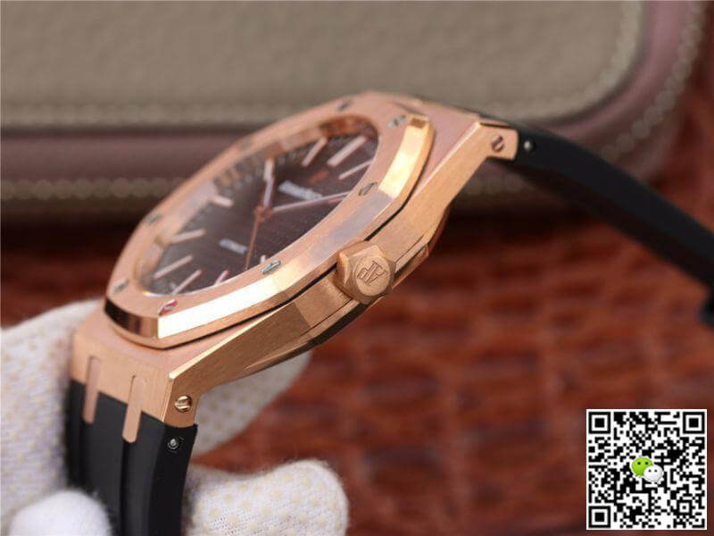 Replica Audemars P1g*et Royal Oak 15400OR.OO.D002CR.01 JF Factory 1:1 Best Edition Swiss ETA3120 Black Dial