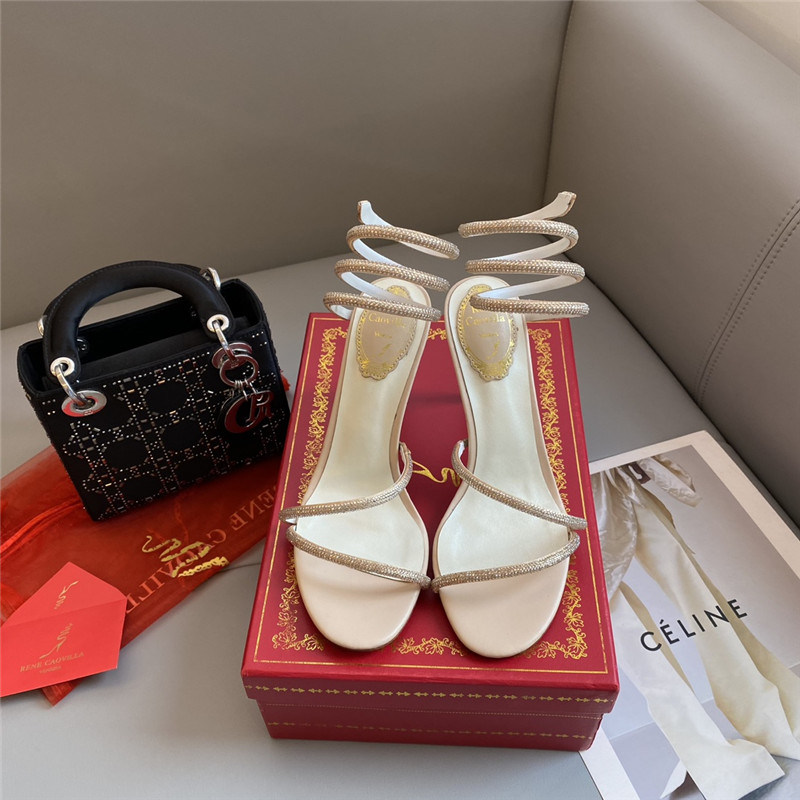Rene Caovilla Dupe Snake Band Sandals