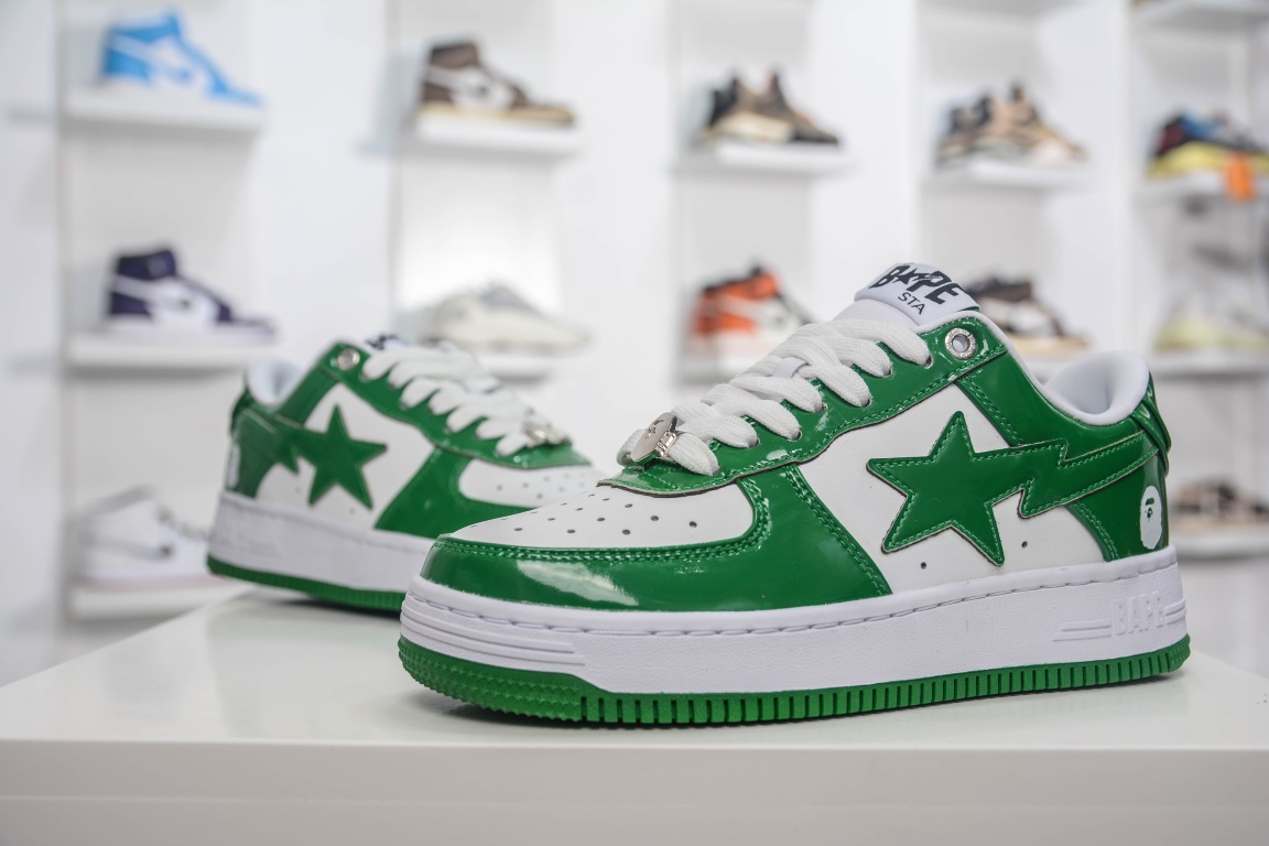 A Bathing Ape Bape Sta Low Green