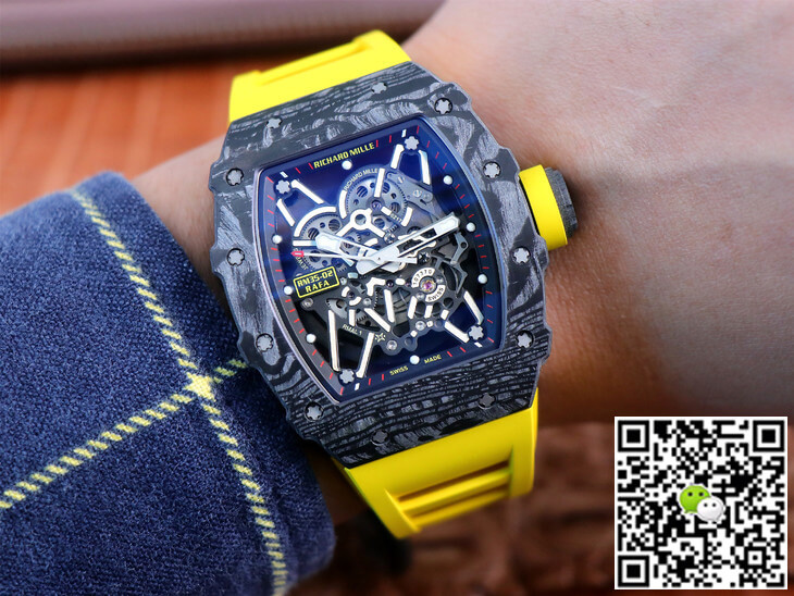 Replica Richard Mille RM35-02 1:1 Best Edition ZF Factory Yellow Rubber Strap